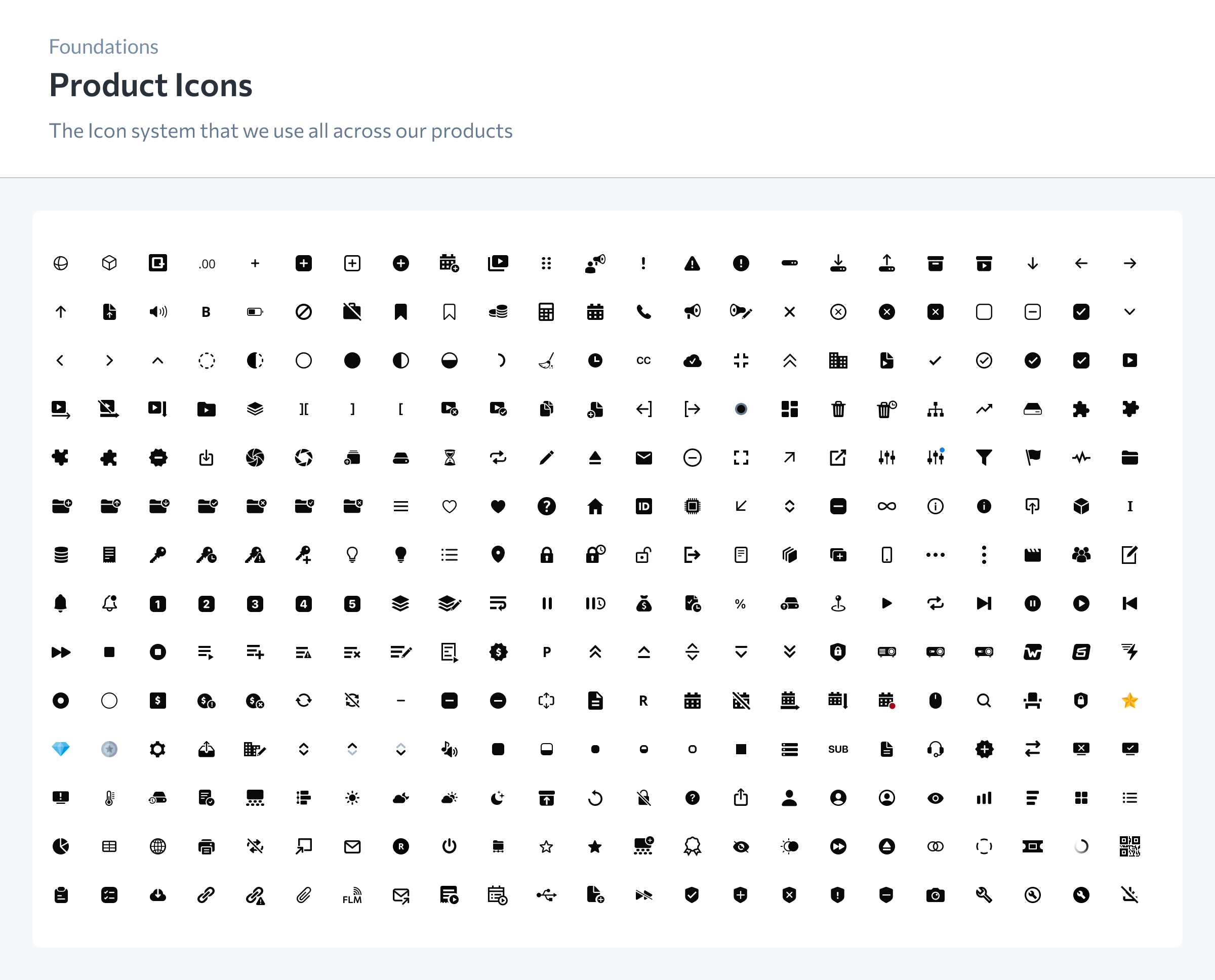 Pixel design system icons