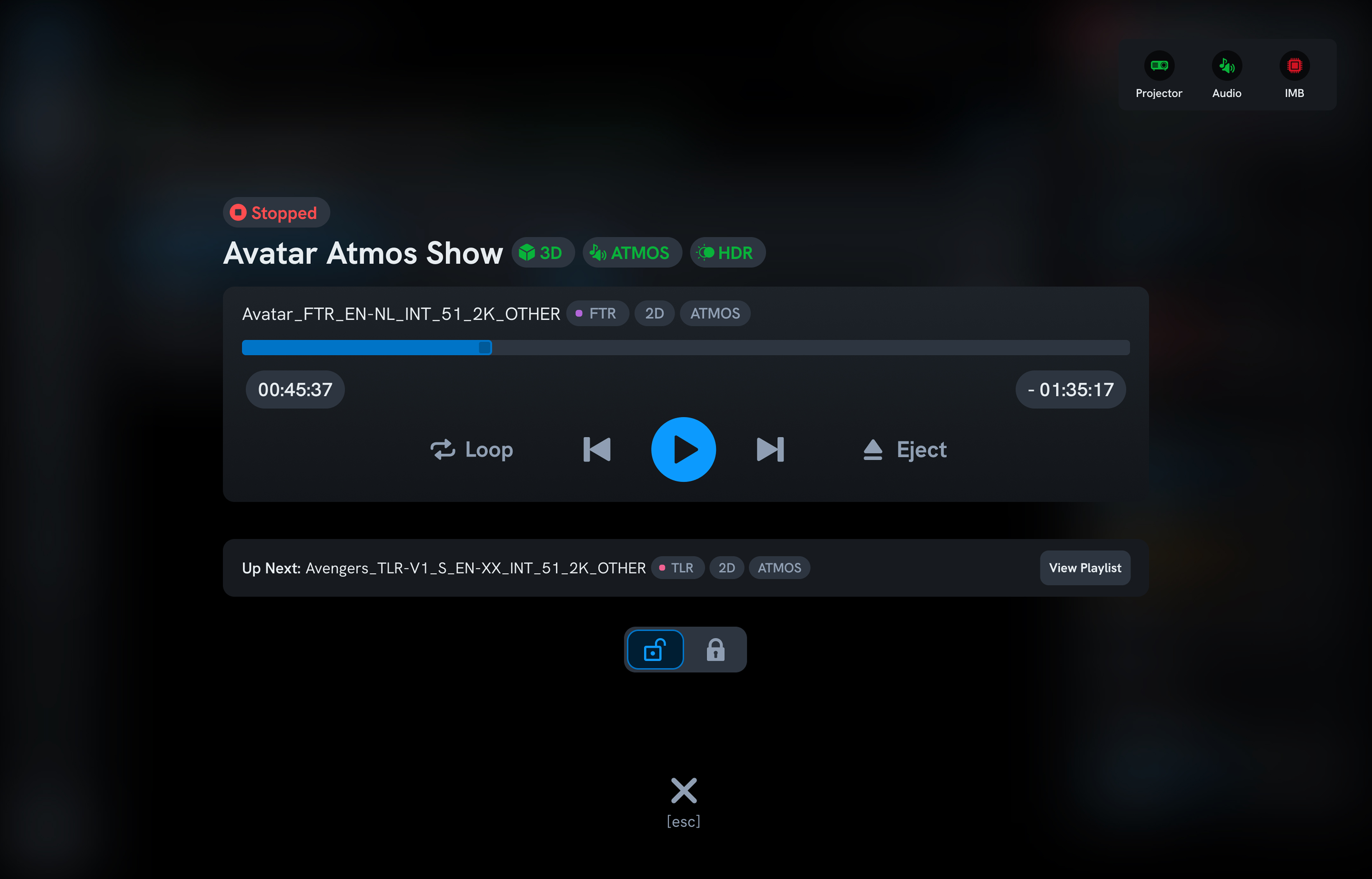 Full-screen playback mode