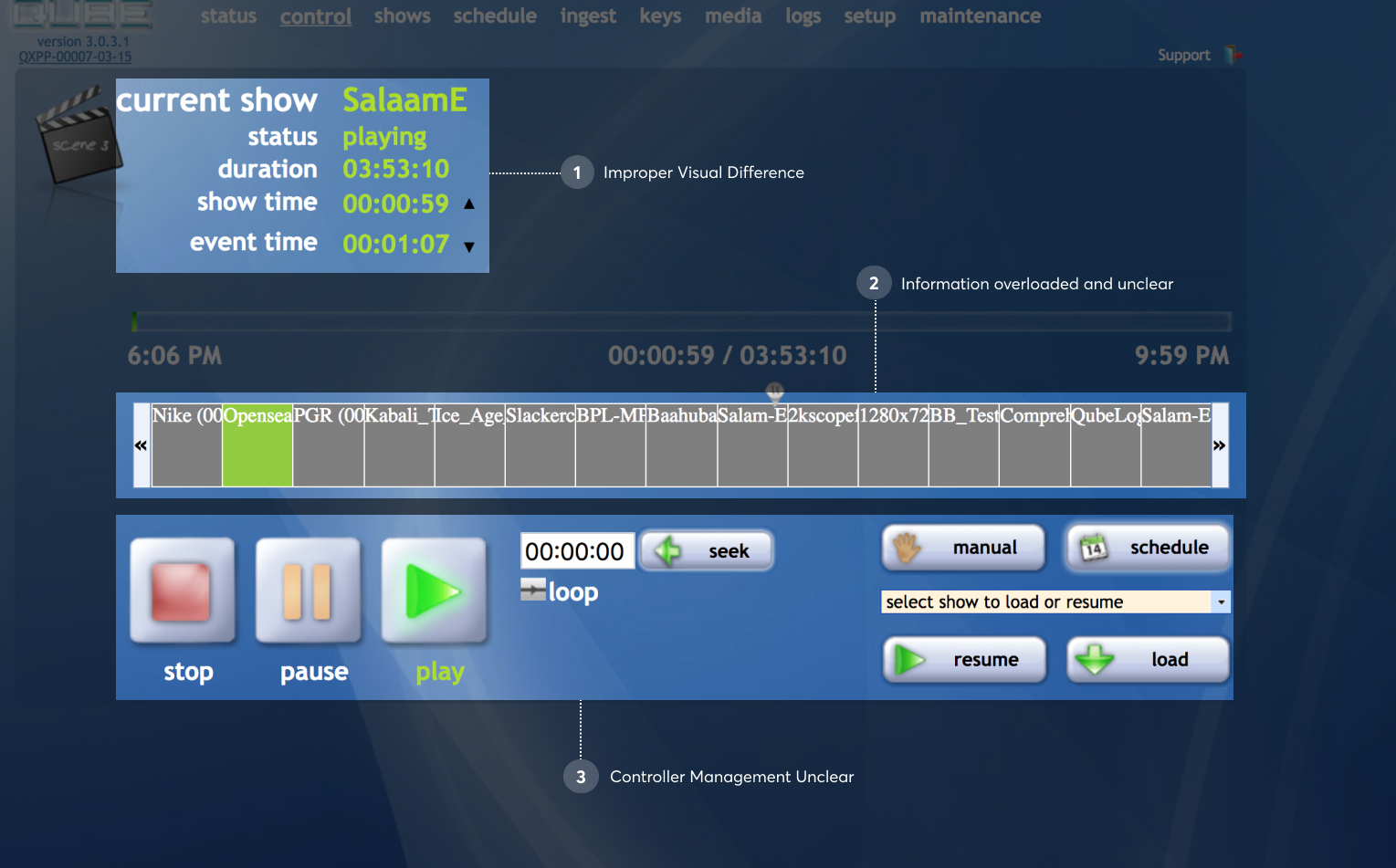 Playback control issues breakdown