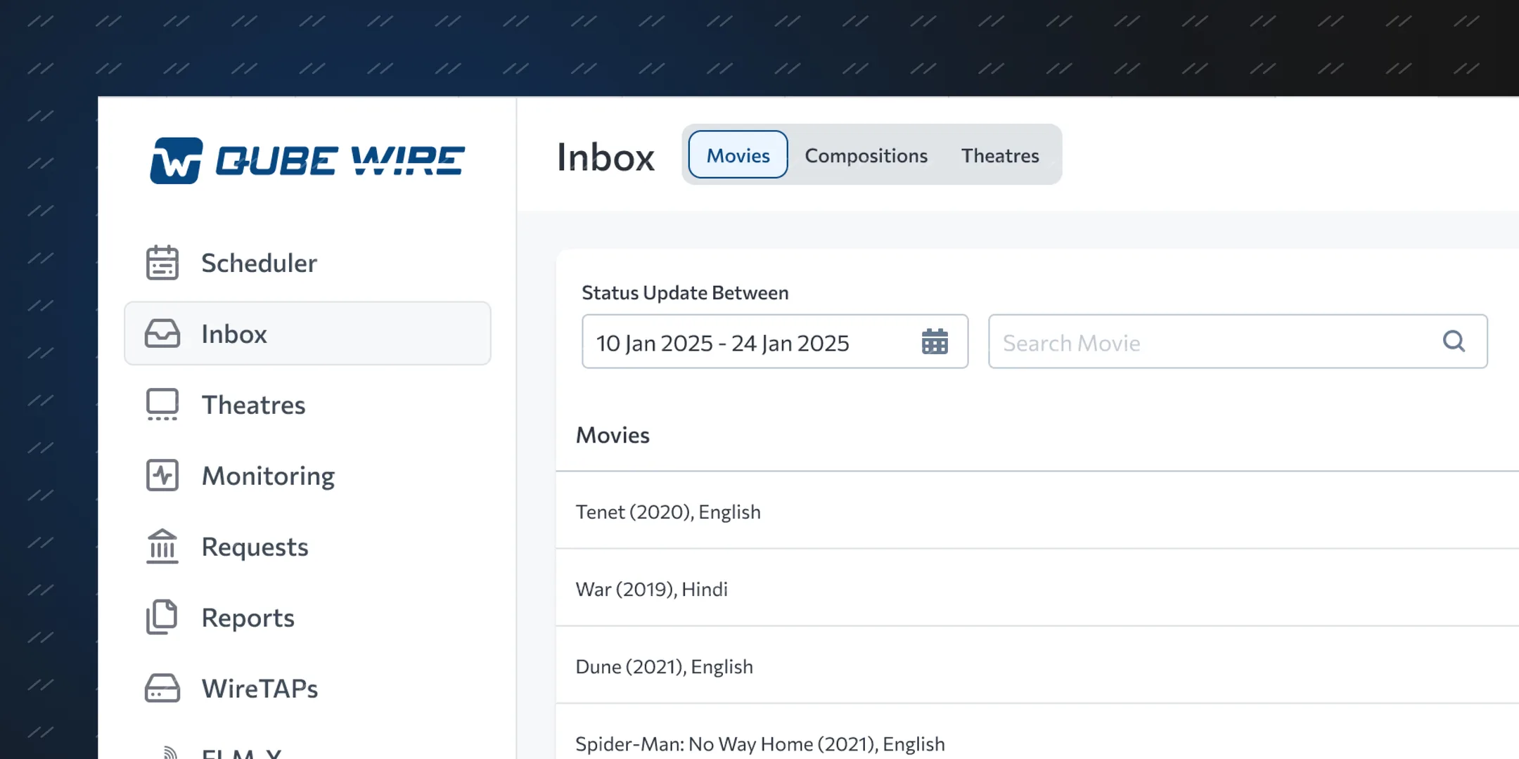 Redesigned Qube Wire inbox